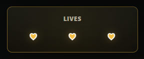 Tower Mode lives display with three hearts